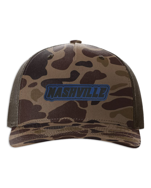 Nashville Name Leather Patch Hat - Richardson Camo