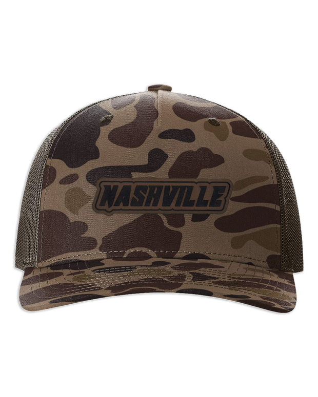 Nashville Name Leather Patch Hat - Richardson Camo