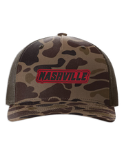 Nashville Name Leather Patch Hat - Richardson Camo