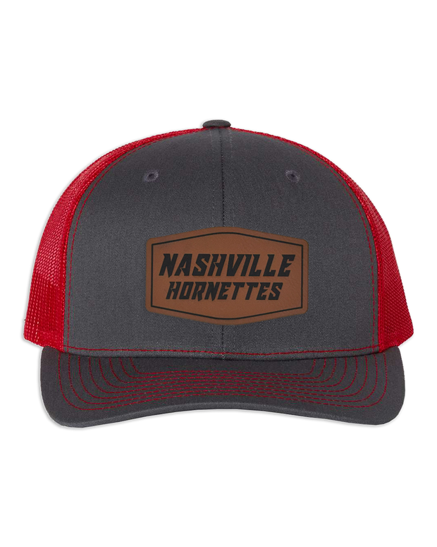 Nashville Hornets Leather Patch Badge Hat - Richardson