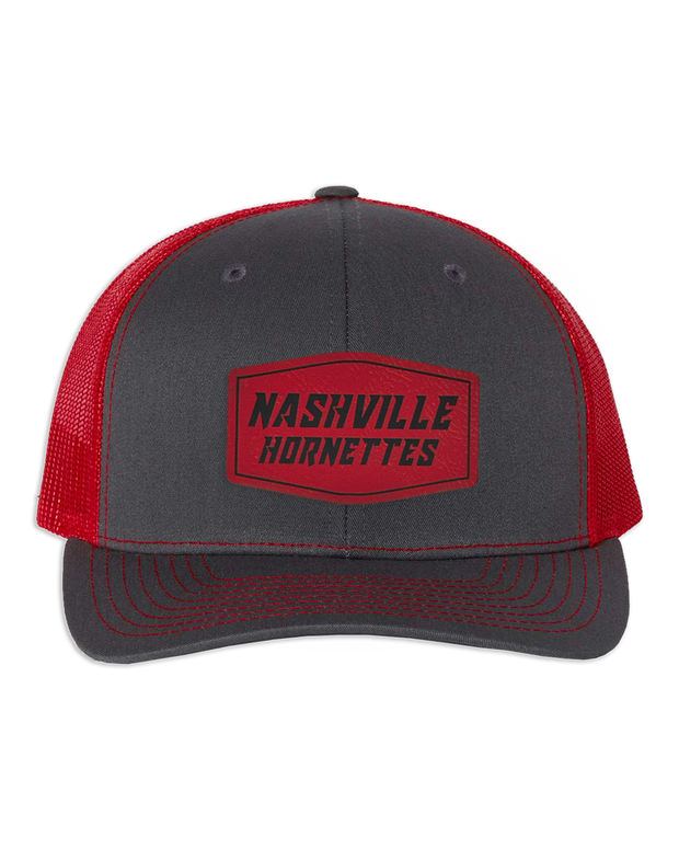 Nashville Hornets Leather Patch Badge Hat - Richardson