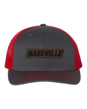 Nashville Name Leather Patch Hat - Richardson