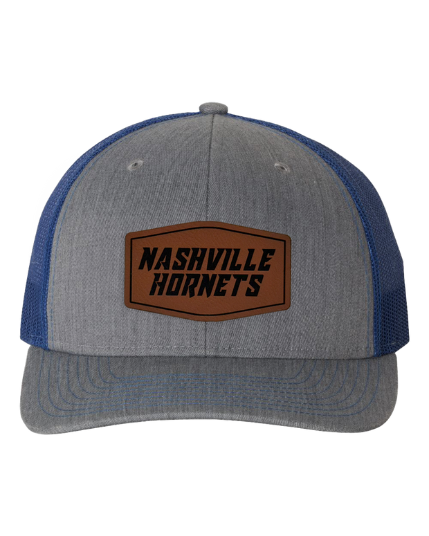 Nashville Hornets Leather Patch Badge Hat - Richardson