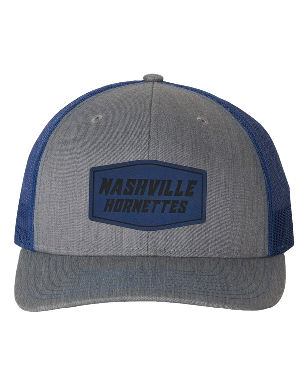 Nashville Hornets Leather Patch Badge Hat - Richardson
