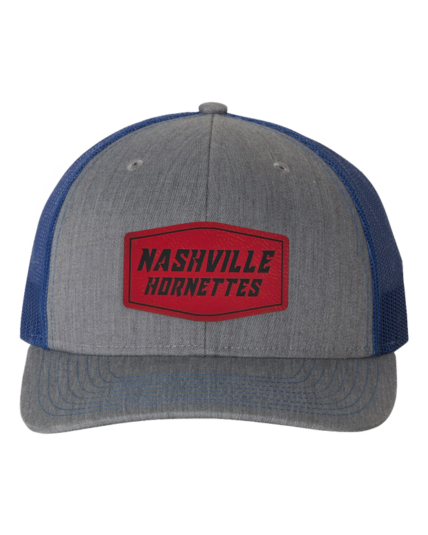 Nashville Hornets Leather Patch Badge Hat - Richardson