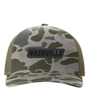 Nashville Name Leather Patch Hat - Richardson Camo