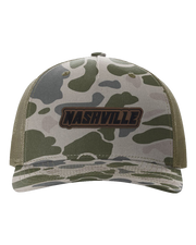 Nashville Name Leather Patch Hat - Richardson Camo