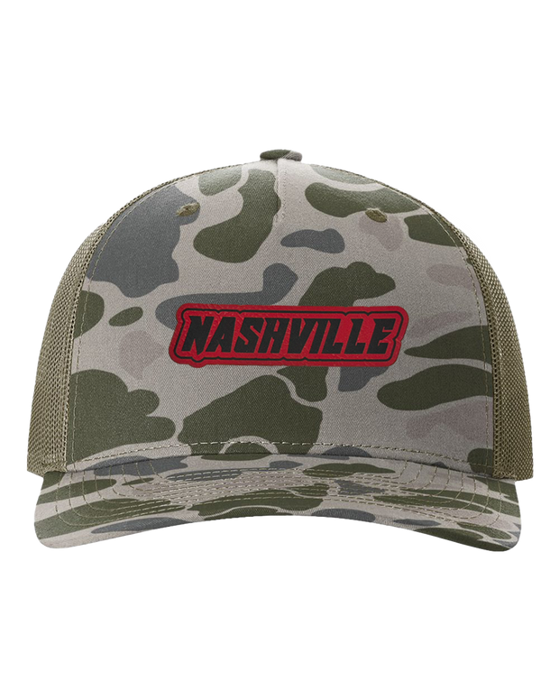 Nashville Name Leather Patch Hat - Richardson Camo