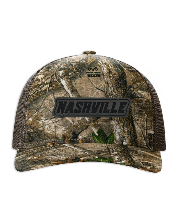 Nashville Name Leather Patch Hat - Richardson Camo