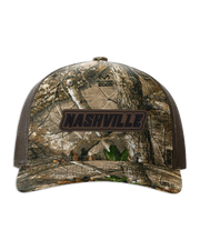 Nashville Name Leather Patch Hat - Richardson Camo