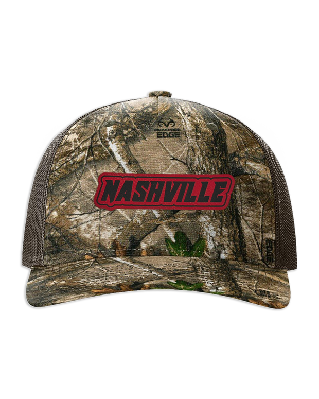 Nashville Name Leather Patch Hat - Richardson Camo