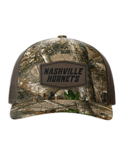 Nashville Hornets Leather Patch Badge Hat - Richardson Camo