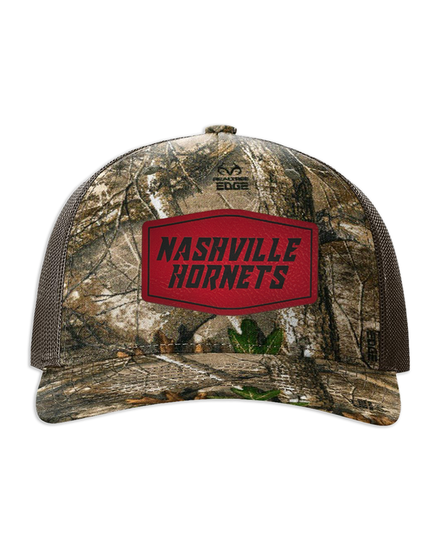 Nashville Hornets Leather Patch Badge Hat - Richardson Camo