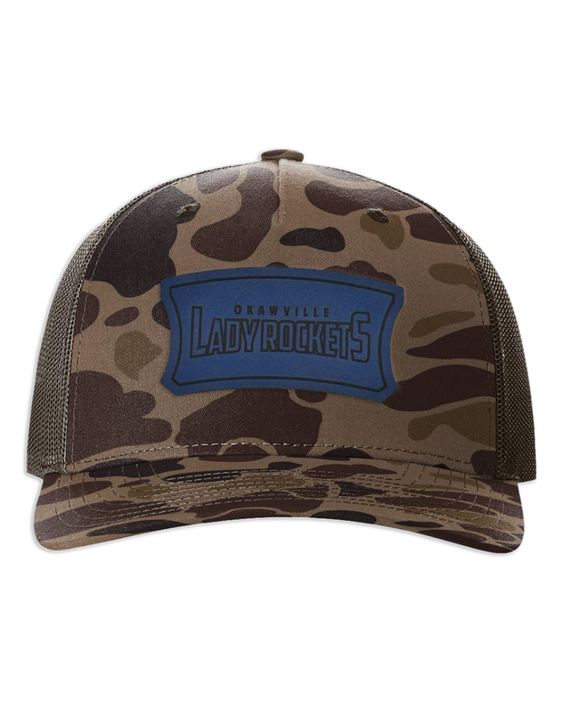 Okawville Rockets Leather Patch Badge Hat - Richardson Camo