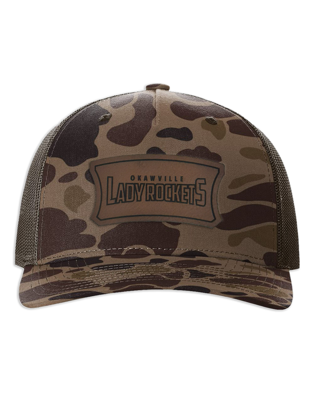 Okawville Rockets Leather Patch Badge Hat - Richardson Camo