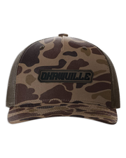 Okawville Name Leather Patch Hat - Richardson Camo