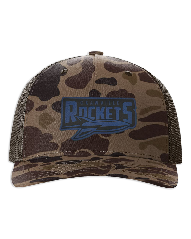 Rockets Leather Patch Hat - Richardson Camo