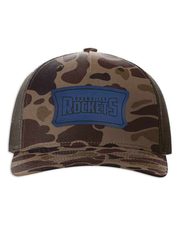 Okawville Rockets Leather Patch Badge Hat - Richardson Camo