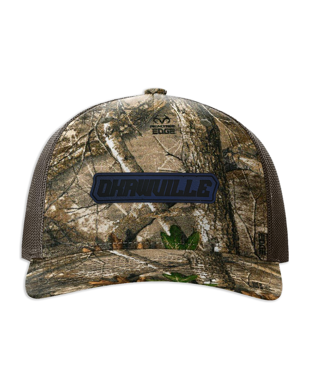 Okawville Name Leather Patch Hat - Richardson Camo