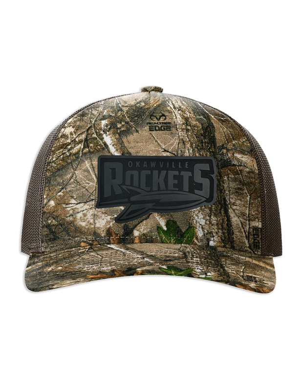Rockets Leather Patch Hat - Richardson Camo