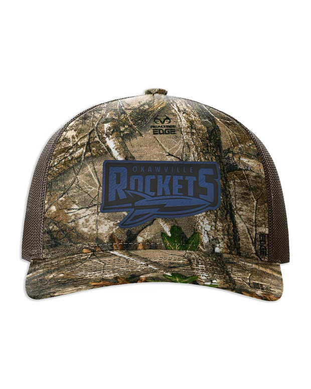 Rockets Leather Patch Hat - Richardson Camo