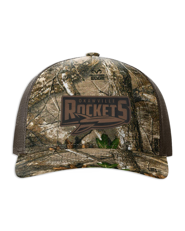 Rockets Leather Patch Hat - Richardson Camo