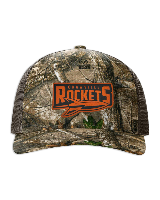 Rockets Leather Patch Hat - Richardson Camo