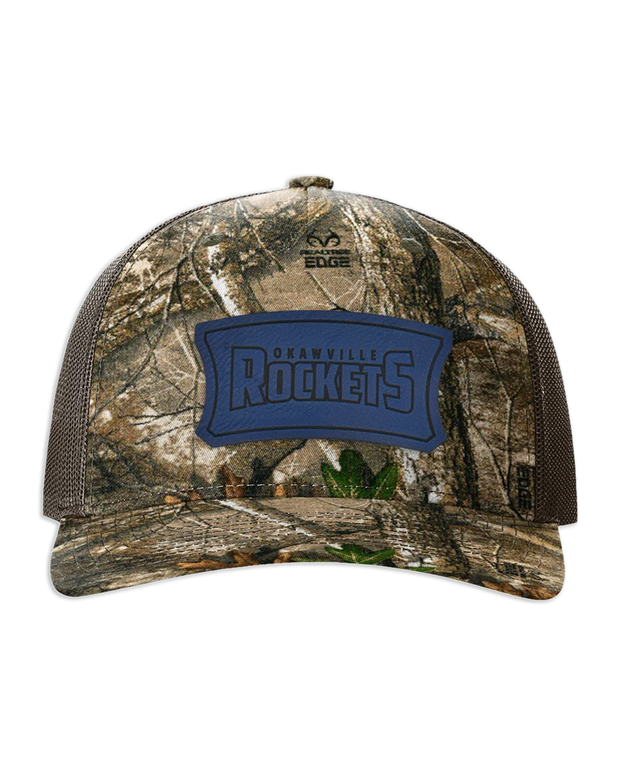 Okawville Rockets Leather Patch Badge Hat - Richardson Camo