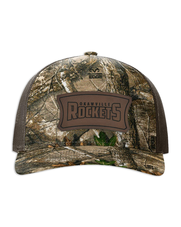 Okawville Rockets Leather Patch Badge Hat - Richardson Camo