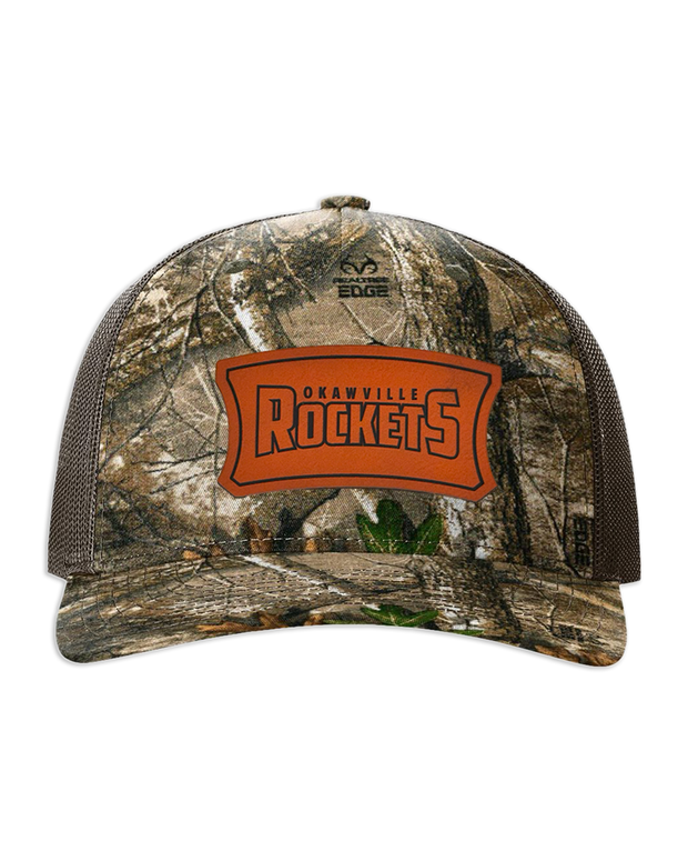Okawville Rockets Leather Patch Badge Hat - Richardson Camo