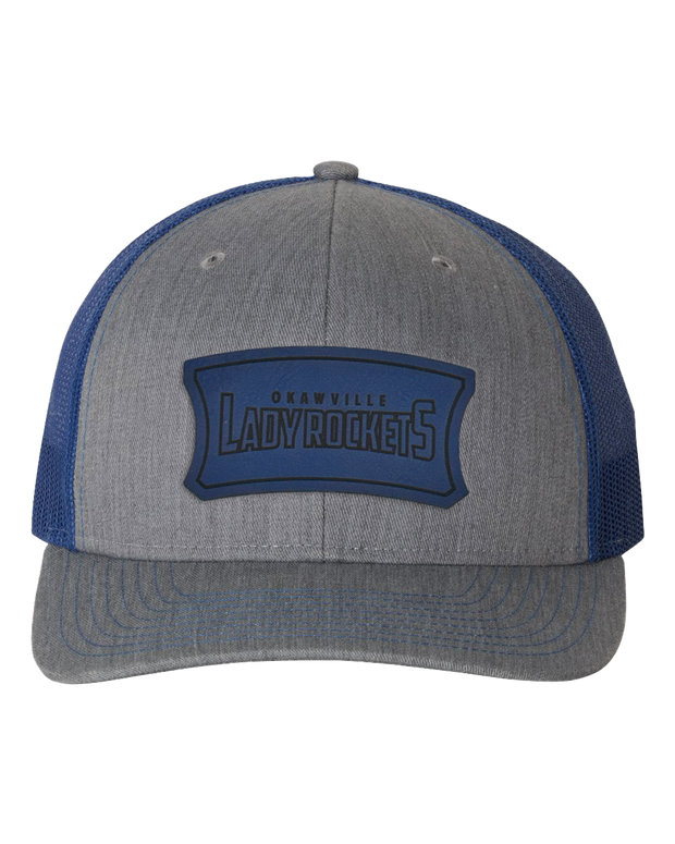 Okawville Rockets Leather Patch Badge Hat - Richardson