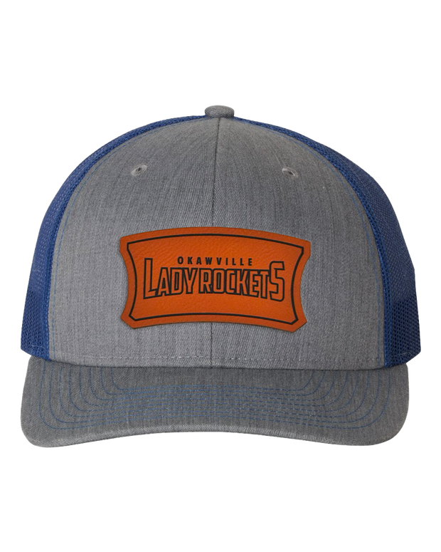 Okawville Rockets Leather Patch Badge Hat - Richardson