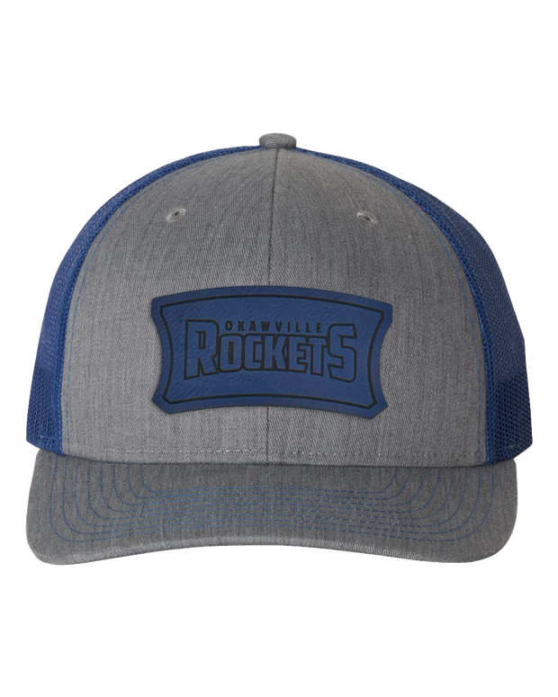 Okawville Rockets Leather Patch Badge Hat - Richardson