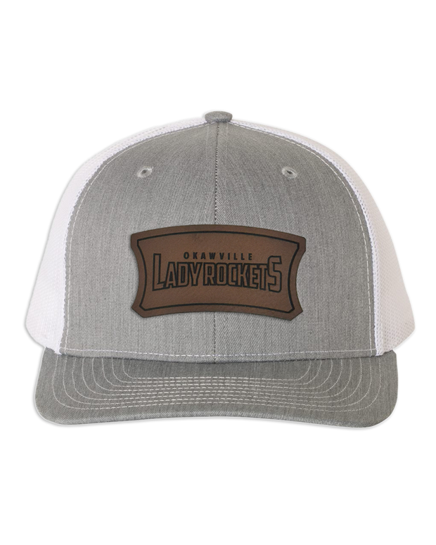 Okawville Rockets Leather Patch Badge Hat - Richardson