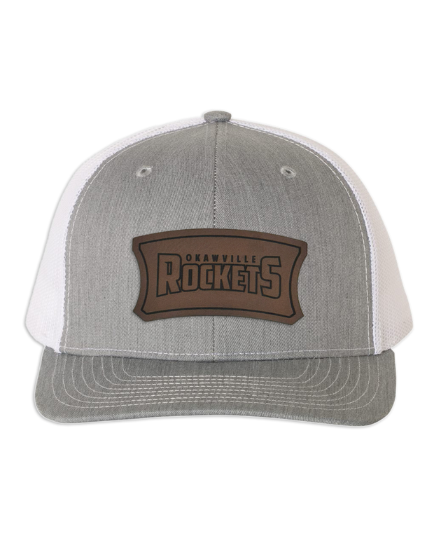 Okawville Rockets Leather Patch Badge Hat - Richardson