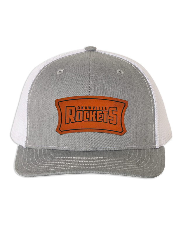 Okawville Rockets Leather Patch Badge Hat - Richardson